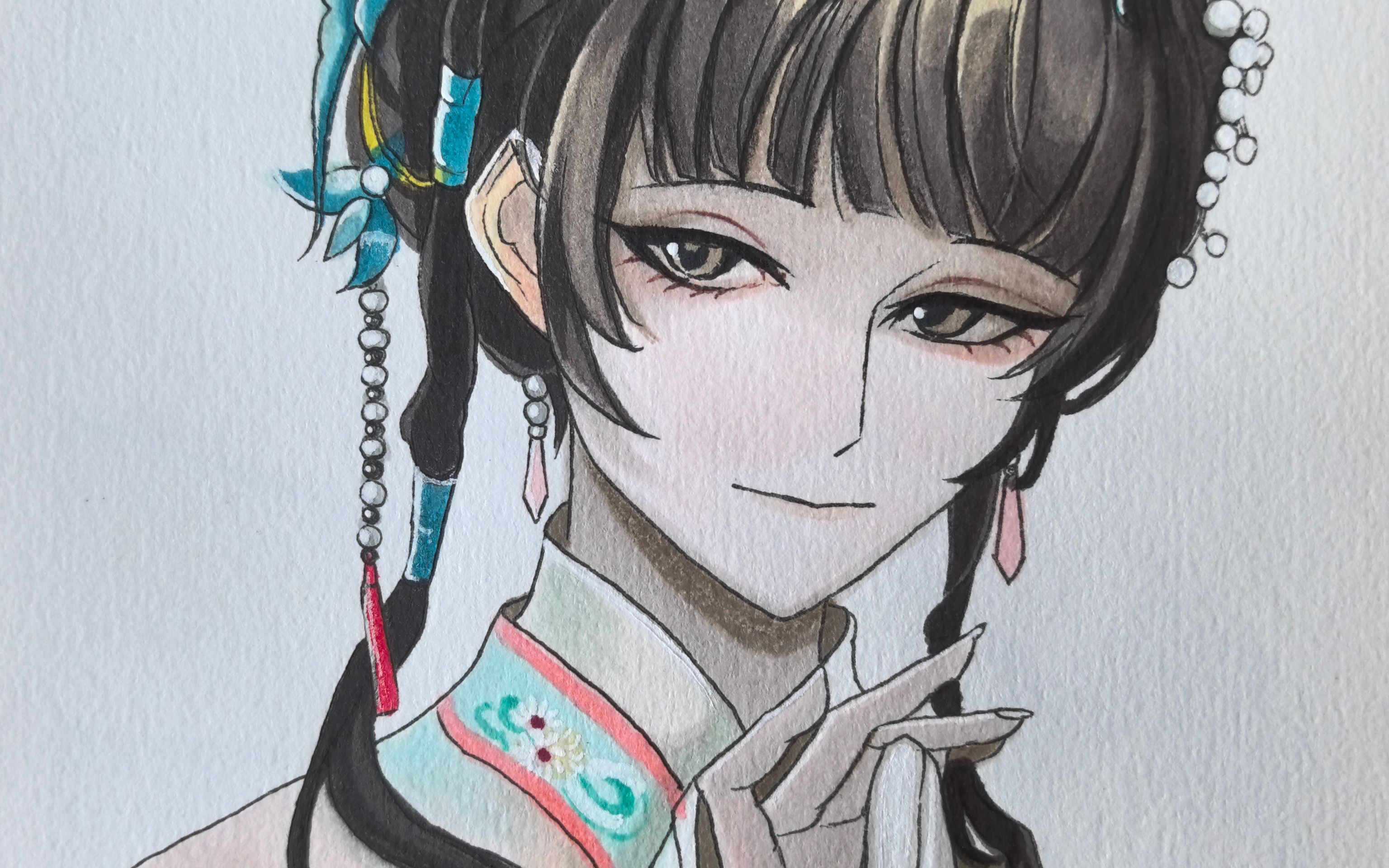 林黛玉马克笔手绘教程