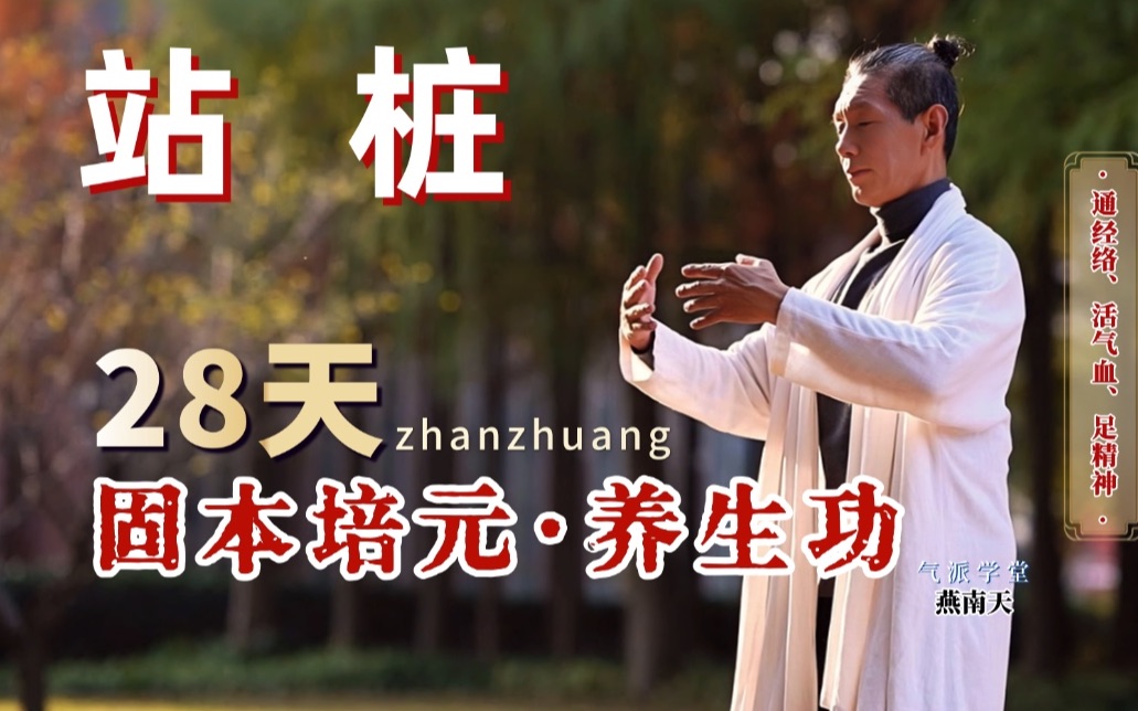 【站桩】28天固本培元养生功·气派学堂 燕南天_哔哩哔哩_bilibili