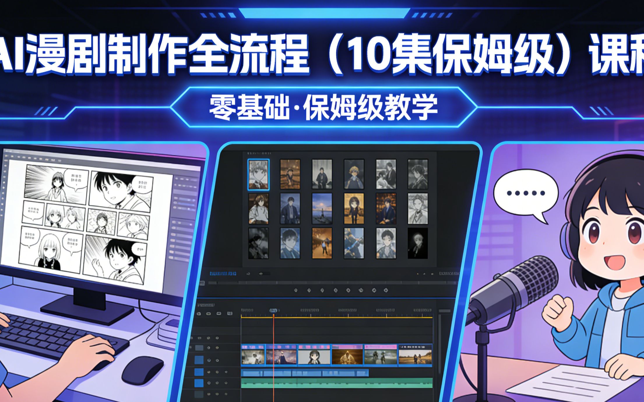 AI漫剧制作全流程课程_哔哩哔哩_bilibili