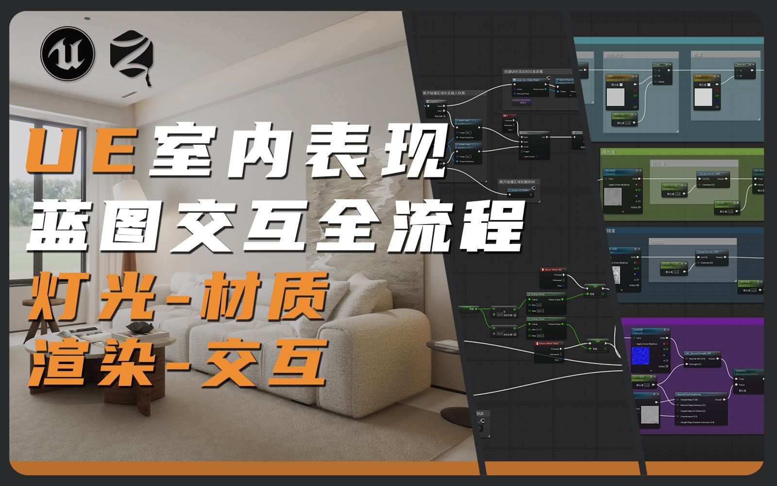 【UE5】室内表现-蓝图交互全流程_哔哩哔哩_bilibili