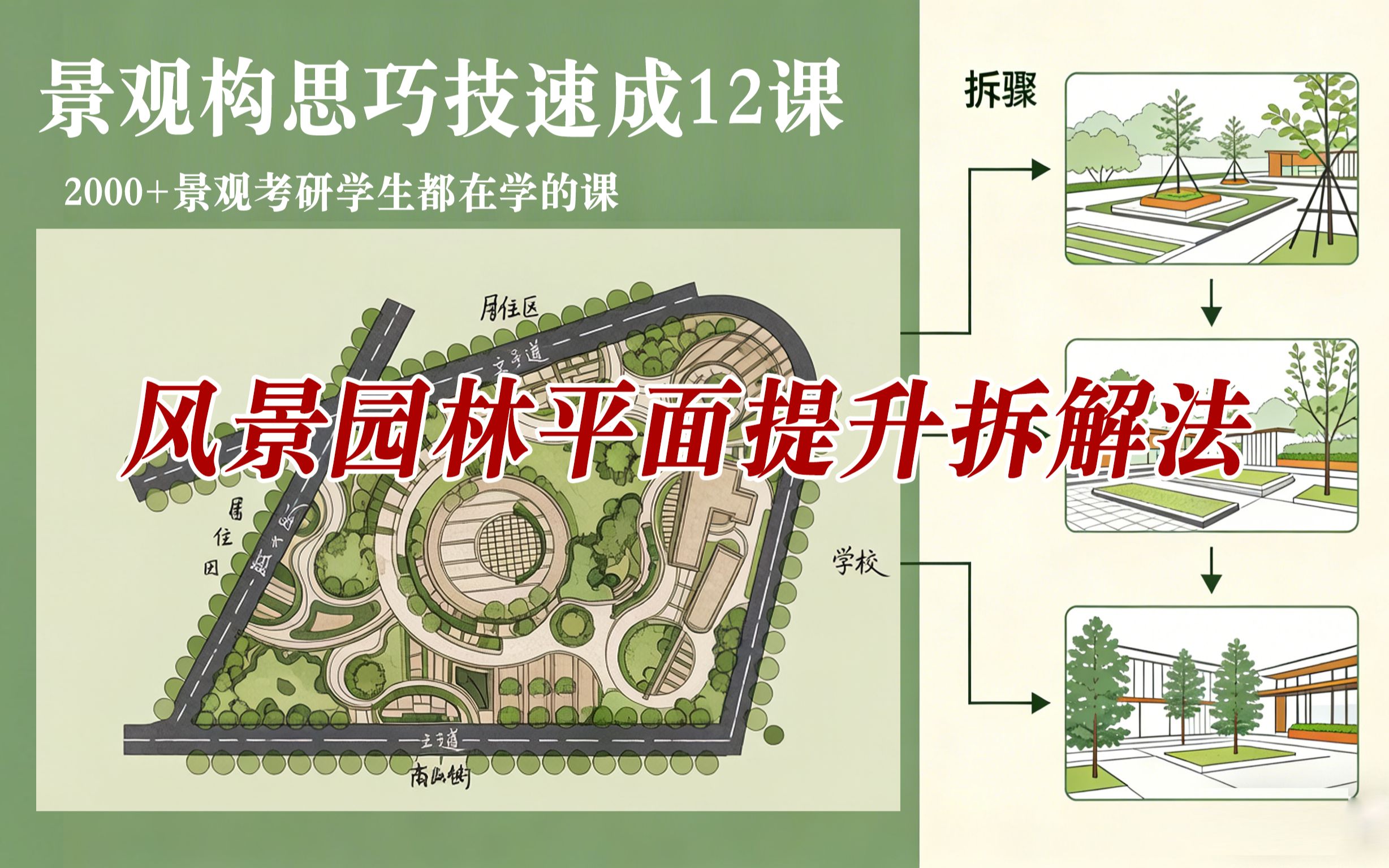 风景园林平面考研提升速成课程初步_哔哩哔哩_bilibili
